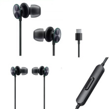 Official OPPO MH150 USB-C Earphones - Black with Inline Mic & One-Button Control