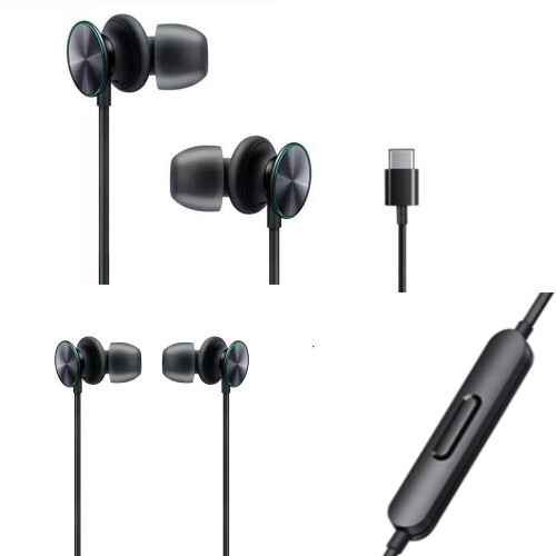 OPPO Official OPPO MH150 USB-C Earphones - Black with Inline Mic & One-Button Control