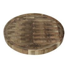 Round Chopping Board Butchers Block End Grain Acacia Hard Wood 30cm