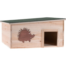Wooden Hedgehog House Detachable Rainproof Bitumen Roof Hibernation Nesting Box