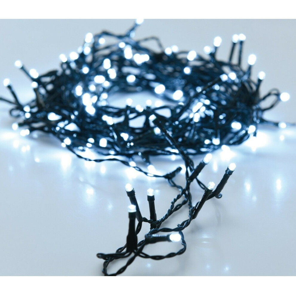 192 White Led Christmas String Lights Indoor Outdoor Battery Operated 14.5 Meter