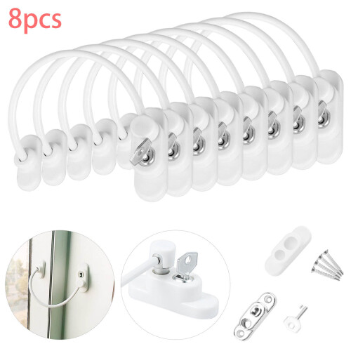 8Pcs Window Door Restrictor Safety Locking UPVC Child Security Cable 1