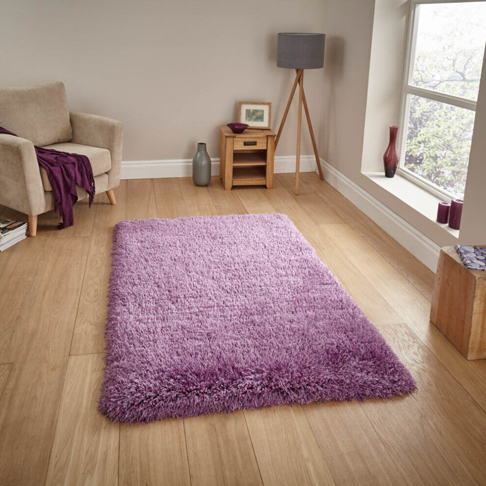 (150x230cm) Montana Shaggy Rugs in Lilac Small Large Thick Soft Plain Pile Luxury Mats