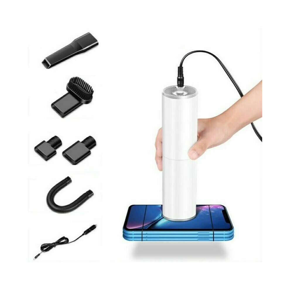 (White) Car Vacuum Cleaner Portable Handheld Home Office Wet & Dry Auto Duster White 7032551610455