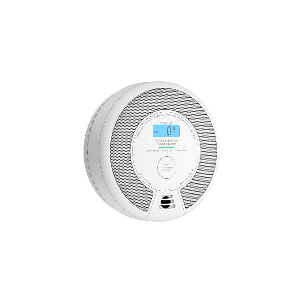 X-Sense 10-Year Battery Combination Smoke & Carbon Monoxide Alarm Detector with LCD Display, SC07