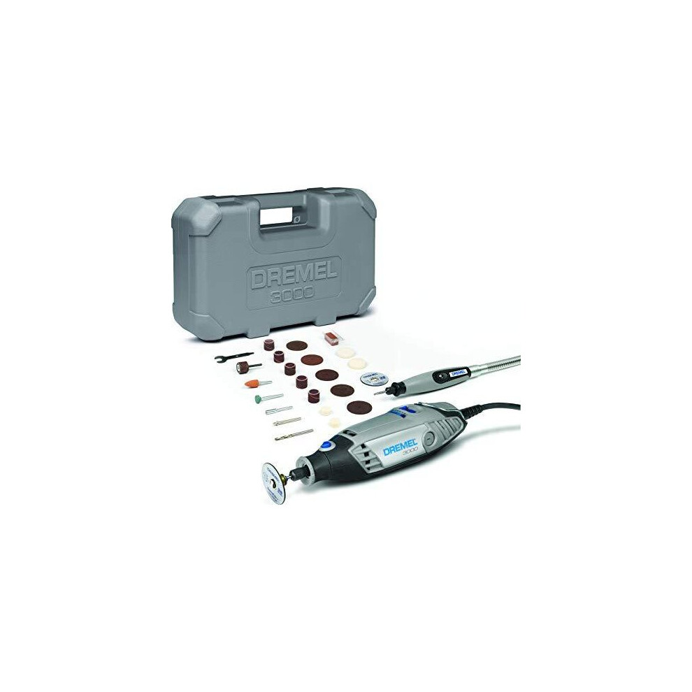 Dremel 3000 Rotary Tool and Multi-Tool Kit with 1 Attachment 25 Accessories, Variable Speed 10000-33000rpm for Cutting, Sanding, Drilling, Polishing
