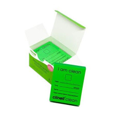 Clinell Indicator Notes - Sanitation Procedure Indicator Notes, Easy to Read - Green 'I Am Clean' Notes - Box of 1000 Notes, 4 pads X 250 notes