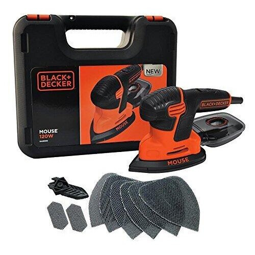Black + Decker BLACK+DECKER KA2500K-GB Next Generation Mouse Sander with Kit Box and 9-Accessories, 120 W