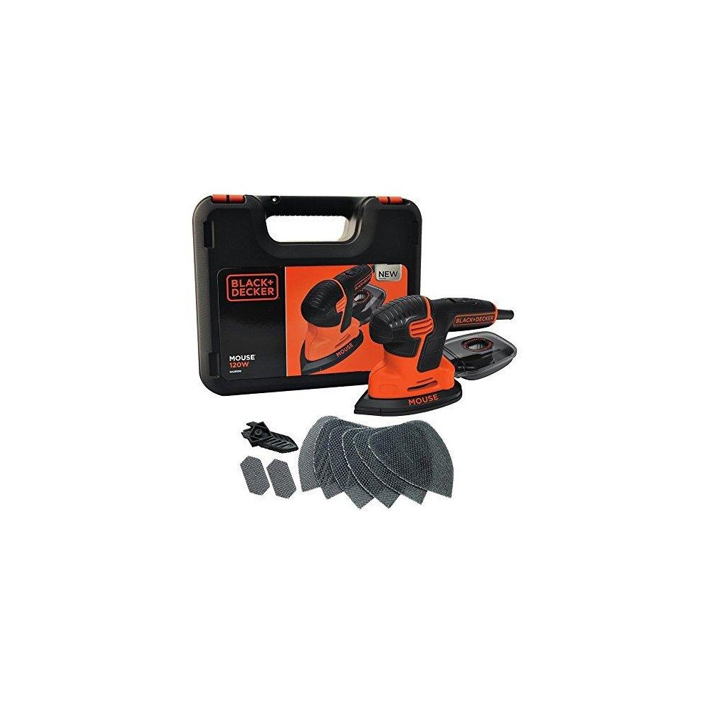 BLACK+DECKER KA2500K-GB Next Generation Mouse Sander with Kit Box and 9-Accessories, 120 W