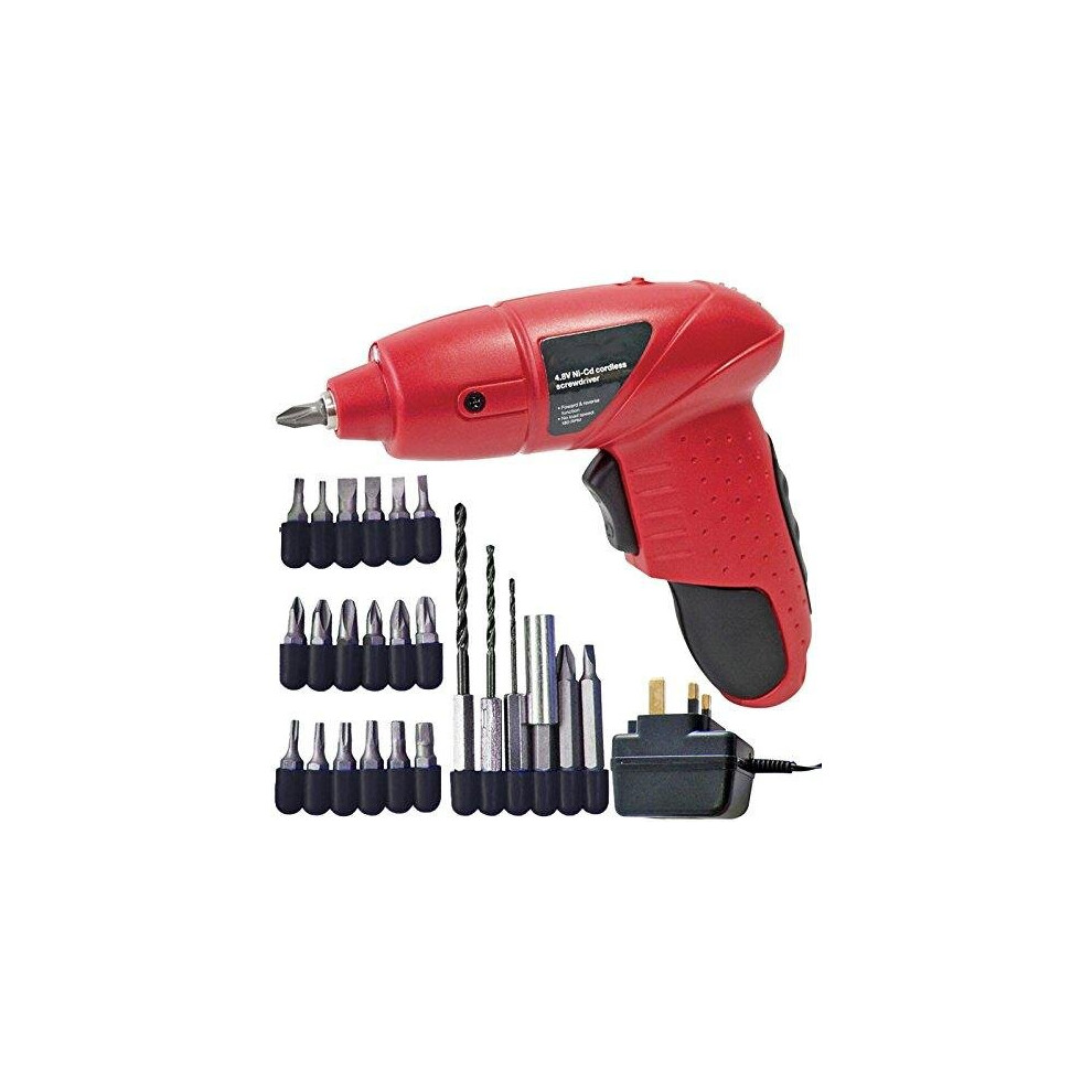 Spares2go Cordless Rechargeable Electric Screwdriver Combi Drill & Bit Set