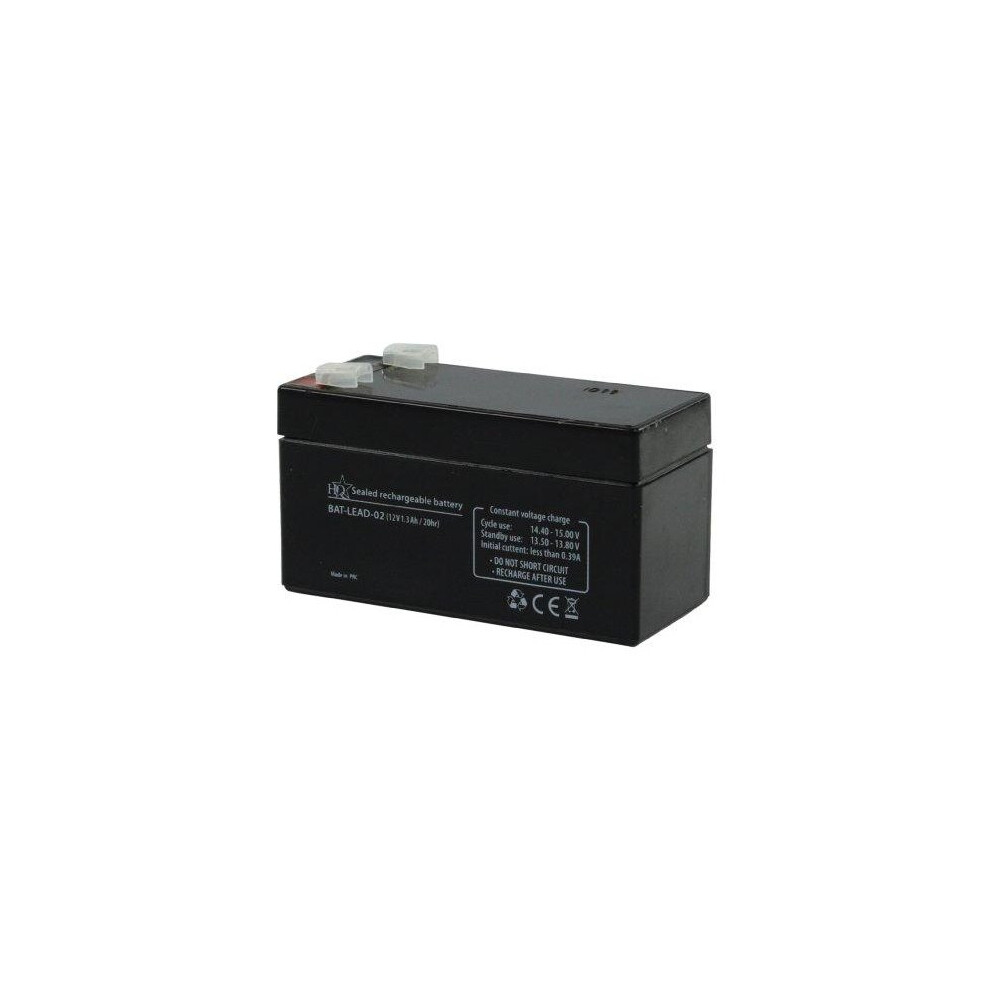 Hq 12V 1.3Ah Universal Sealed Rechargeable Lead Acid Battery 5412810076260