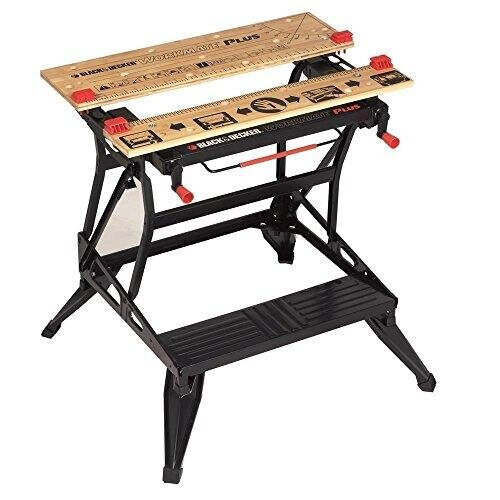 BLACK+DECKER WM825 Workmate Plus: Dual-Height, Heavy-Duty Workbench with 250 kg Capacity and One-Hand Clamp System