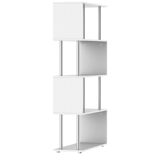 Homcom HOMCOM Wooden S-Shaped Storage Display Unit - White 2
