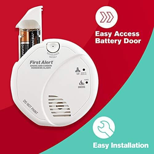 First Alert SCO5 Combination Optical Smoke Alarm & Carbon Monoxide Detector, AA Battery Powered 2