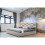 Comfy Living (4ft6 Double, Cream) Auckland PLush Velvet Fabric Bed Frame 1