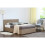 Comfy Living (4ft6 Double, Mocha) Chanel Linen Fabric Storage Ottoman Bed 1