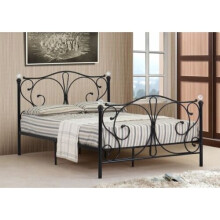 (3ft Single, Black) Isabelle Metal Bed Frame with Tanya Mattress