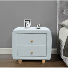 (One Bedside, Blue) Jakarta Linen Bedside Tables