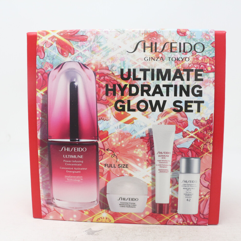 Shiseido Ultimate Hydrating Glow Set 4 Pcs Gift Set  / New With Box