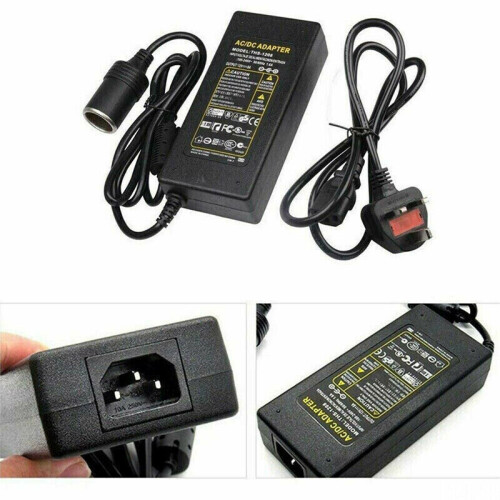 AC/DC Car Cigarette Lighter Socket 60W Power Adapter Converter Cable 1