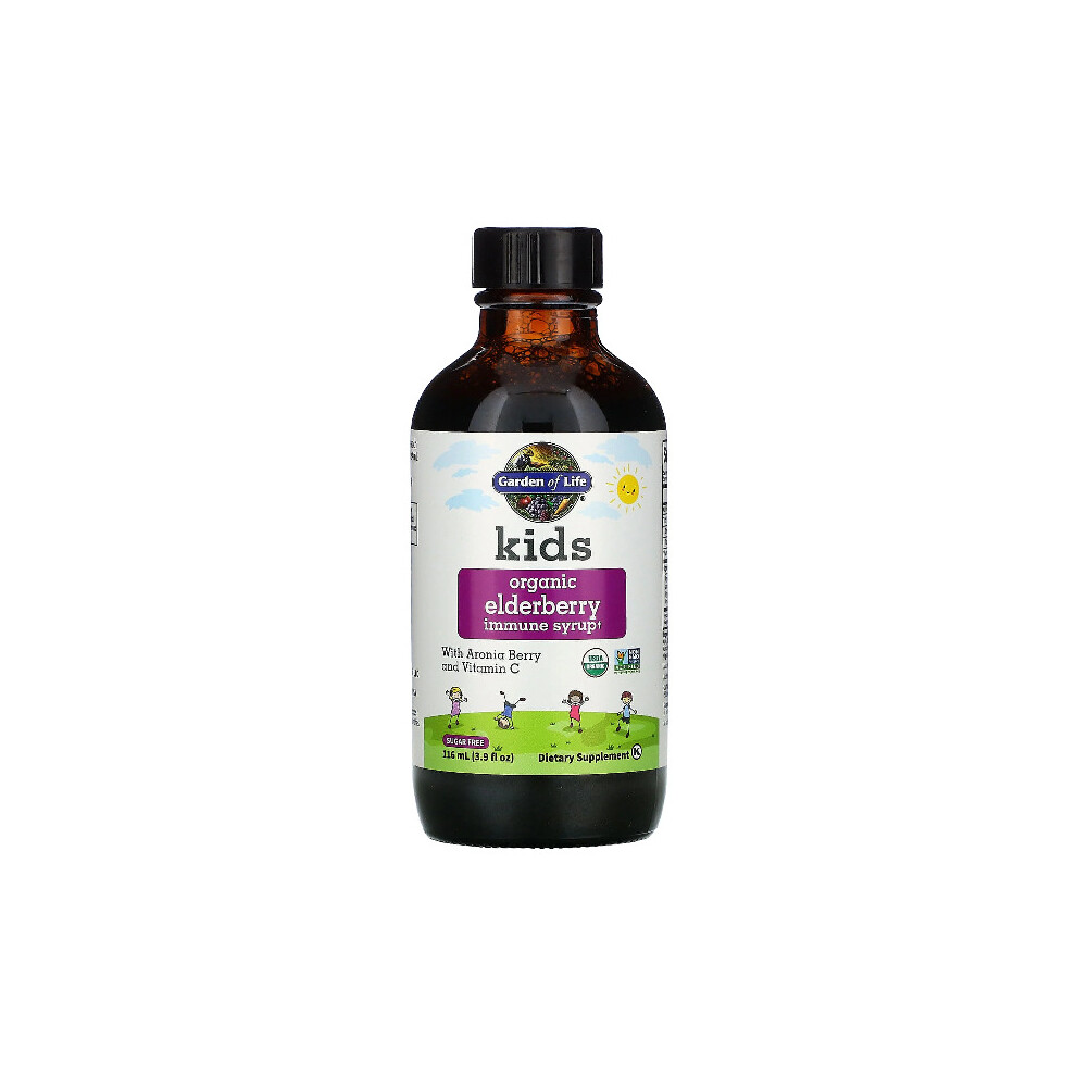 Garden Of Life , Kids Organic Elderberry Immune Syrup, 116Ml