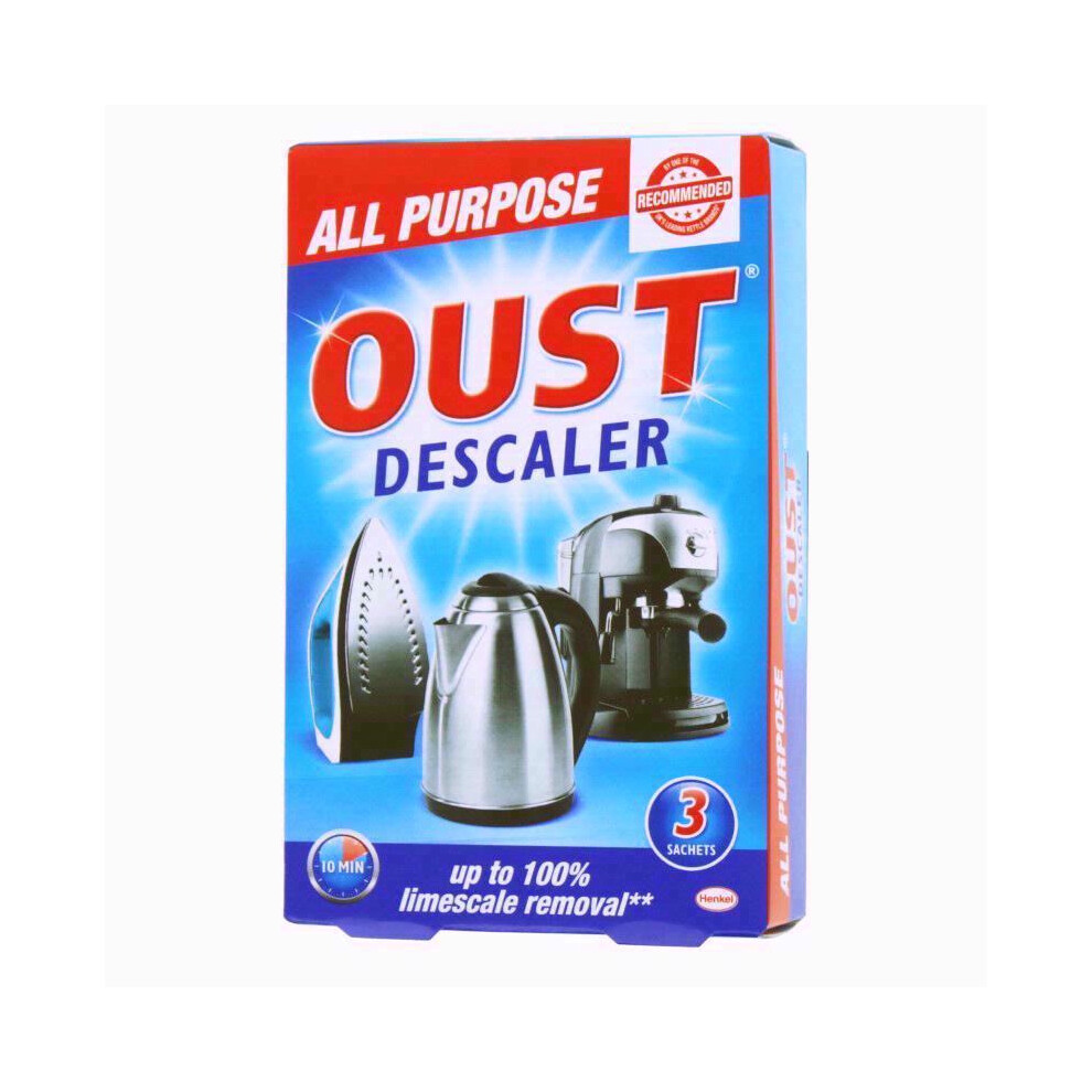 OUST All Purpose Descaler Kettle Steam Iron Coffee Machine 25ml Sachets x 3