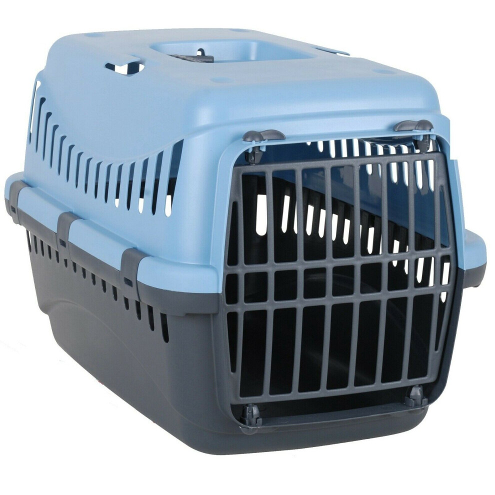 Pet Carrier Dog Carrier Cat Carrier 45cm x 30cm Lightweight Blue Travel Crate