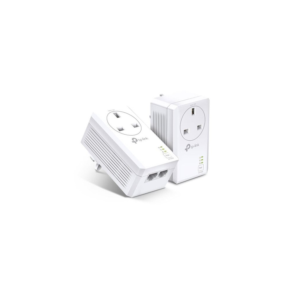 Tp-Link (Tl-Pa7027p Kit) Av1000 Gb Powerline Adapter Kit, 2-Port, Ac Pass Through