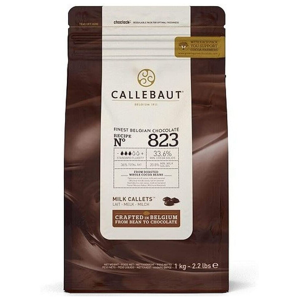 Callebaut Milk 823 Belgian Chocolate Callets 1kg