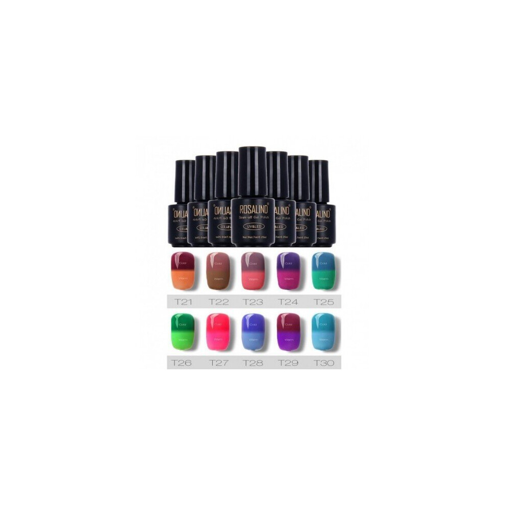 Watanablemarket Rosalind 7Ml 21-30 Temperature Changing Color Nail Gel Polish Soak Off Led Uv Nail Lamp Gel Nail Uv Polish Gel Nail Polish Ju31.