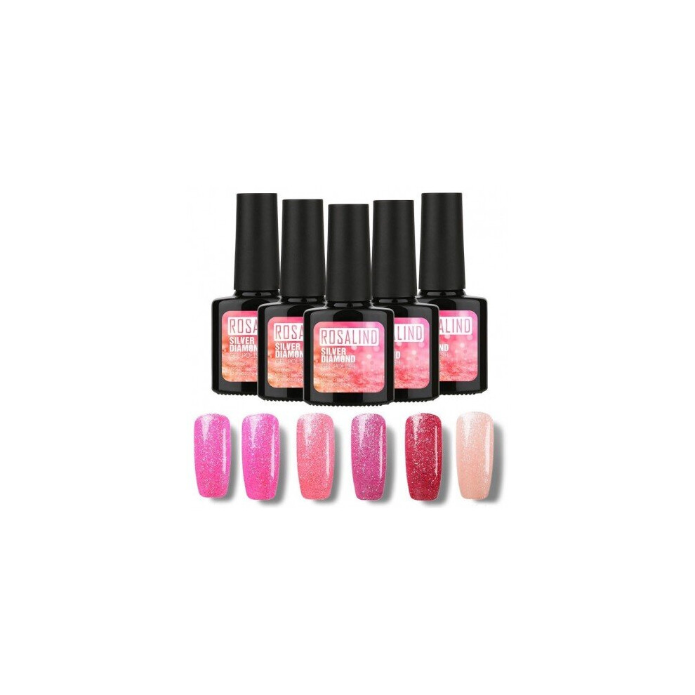 Watanablemarket Rosalind 10Ml Starry Shining Colorful Nail Gel Polish Long-Lasting Uv Nail Gel Polish Soak Off Gel Polish Varnish Color Tslm1