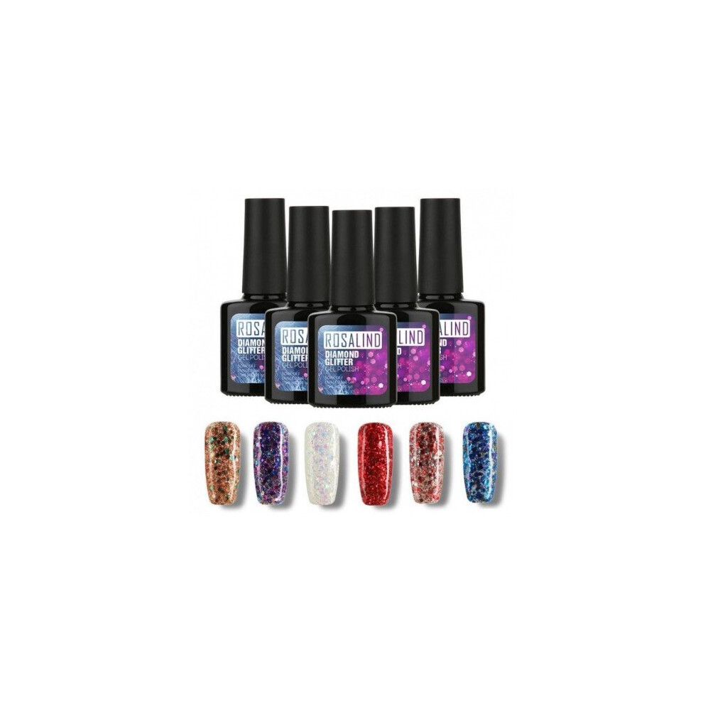Watanablemarket Rosalind 10Ml Vernis A Ongle Nagellak Sequins Diamonds Gel Nail Polish Nail Art Gel Polish Uv Led Gel Polish Esmalte Para Unha