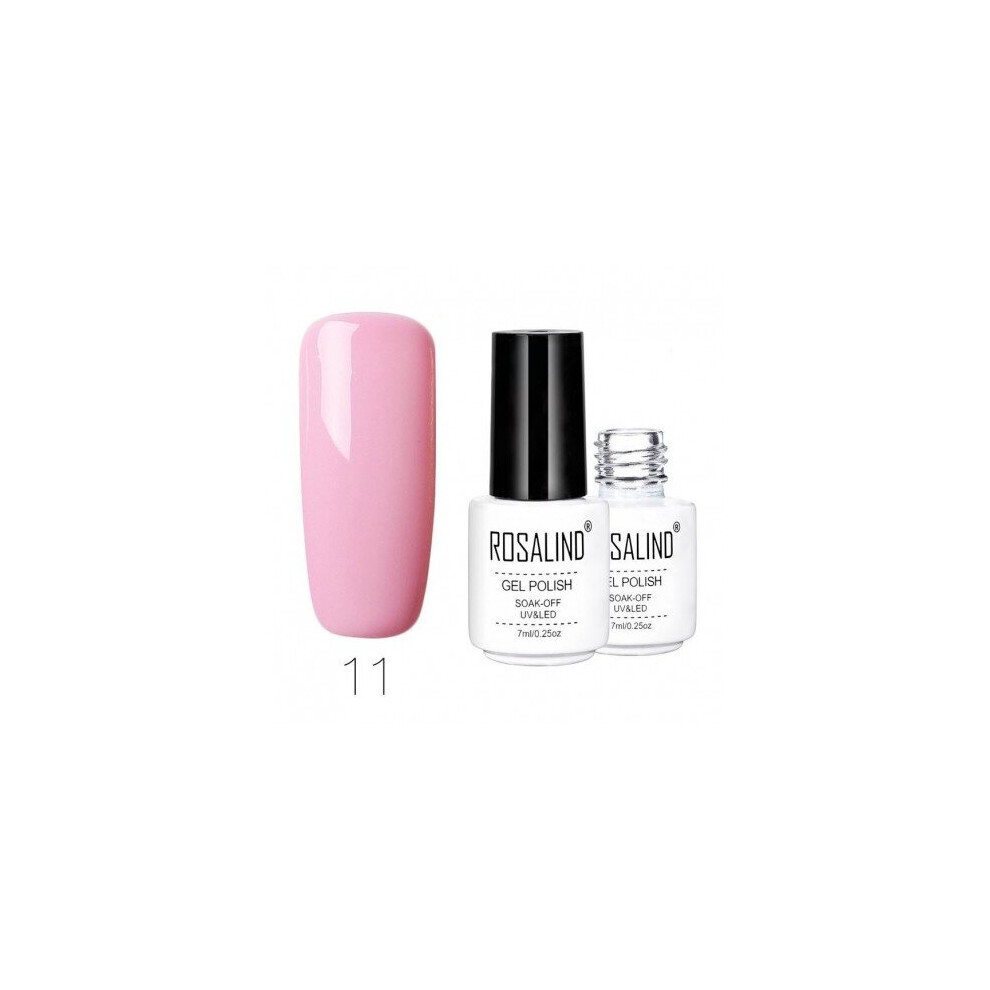 Watanablemarket White Rosalind 7Ml Bottle Solid Color Series Gel Nail Polish Nail Art Decoration Primer Soak Off Non-Toxic Safe Nail Gel Tslm1