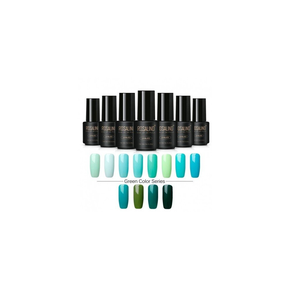Watanablemarket Green Rosalind Color Series Soak Off Gel Polish 7Ml Uv Led Gel Nail Polish Quick Dry Pigment Nail Art Decoration Diy Manicure