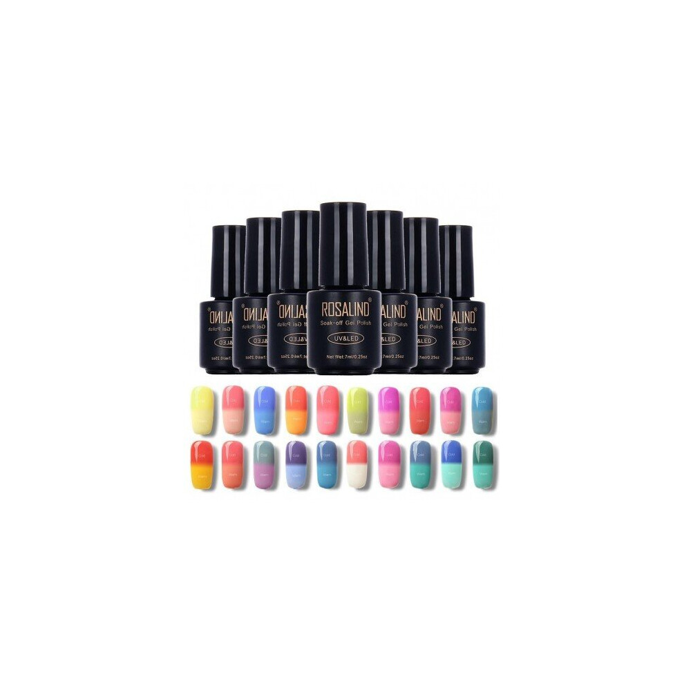 Watanablemarket Black Rosalind 7Ml Temperature Color Change Nail Gel Polish Nail Art Decoration Primer Soak Off Safe Nail Gel Bottle Tslm1