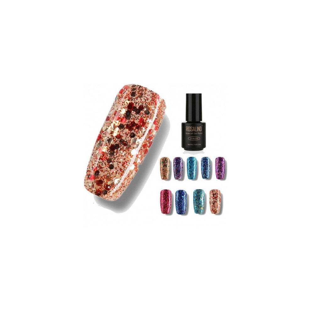 Watanablemarket Rosalind 7Ml Environmental Nail Gel Polish Shiny Sequins Nail Art Uv Led Polishing Manicure 170808 Drop Shipping
