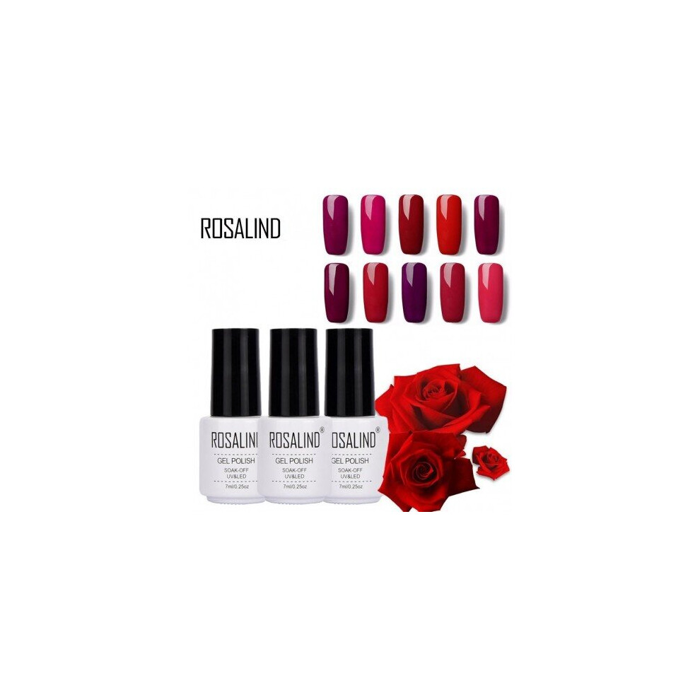 Watanablemarket Red Rosalind Brand Wine Classic Nail Art Gel Cosmetics For Women 7Ml Soak Off Led Series Uv Nail Gel Polish Lot