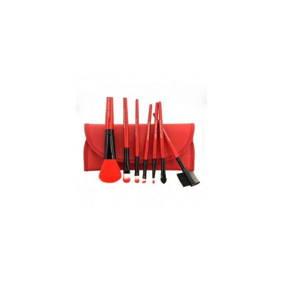 Watanablemarket Pro Makeup Brushes 7 Pcs Set Powder Foundation Eyeshadow Eyeliner Lip Brush Tool Full Professional Makeup Kit Brush Set