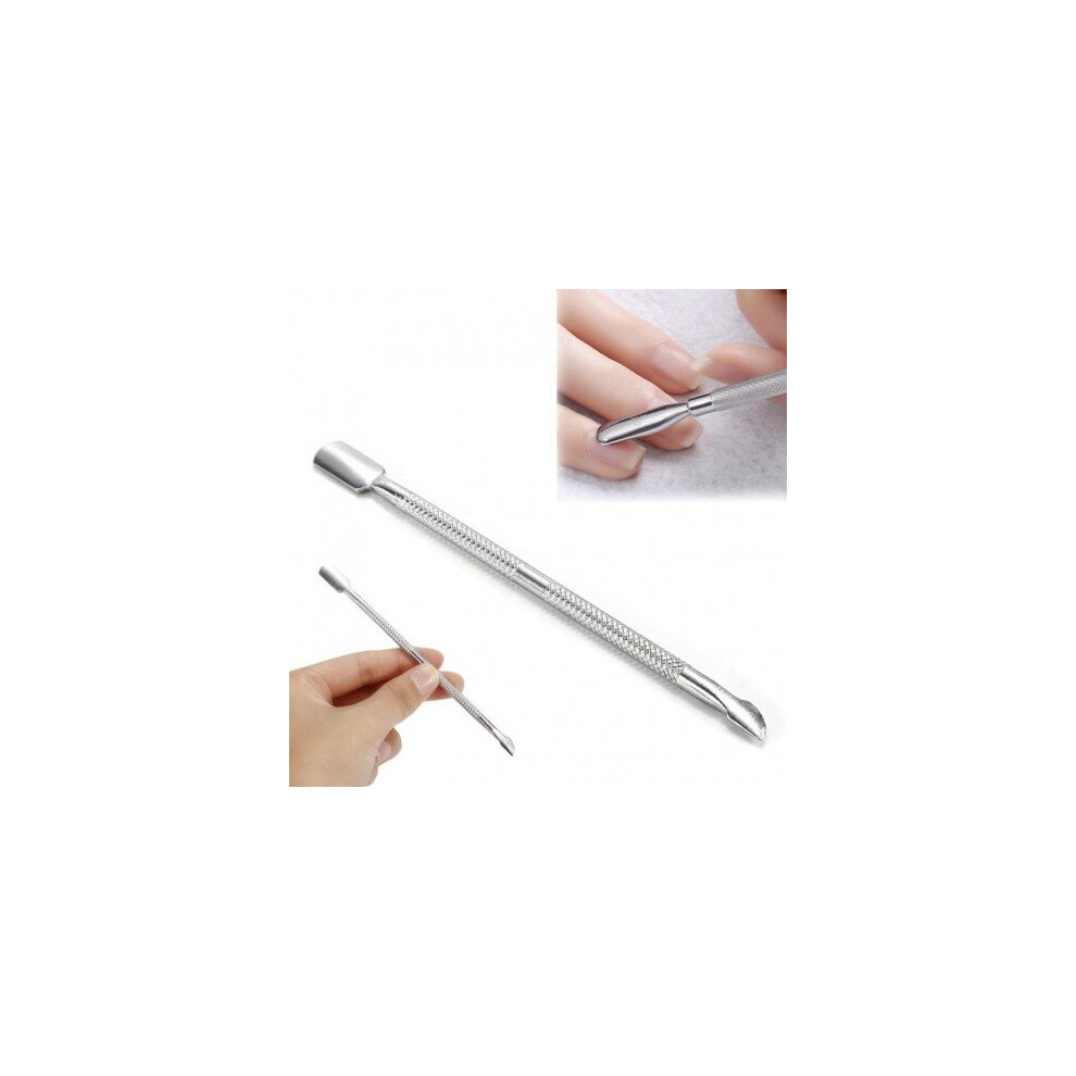 Watanablemarket 1Pc Nail Cuticle Spoon Shape Pusher Dead Skin Remover Stainless Steel Nails Hard Skin Pedicure Accessories Manicure Tool