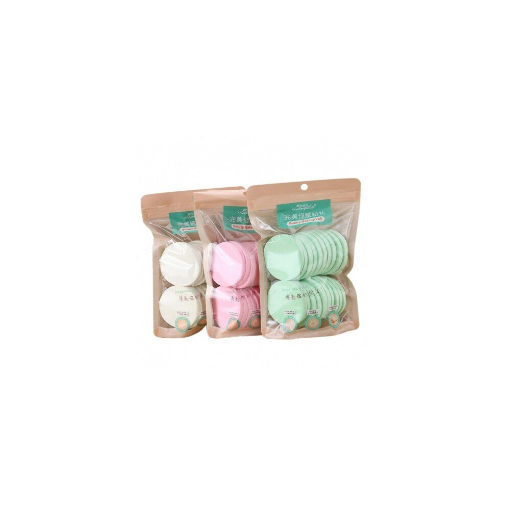 Watanablemarket 20 Pcs Makeup Sponge Powder Puff Foundation Cosmetic Facial Sponges Soft Powder Puff For Beauty Tool Random Color