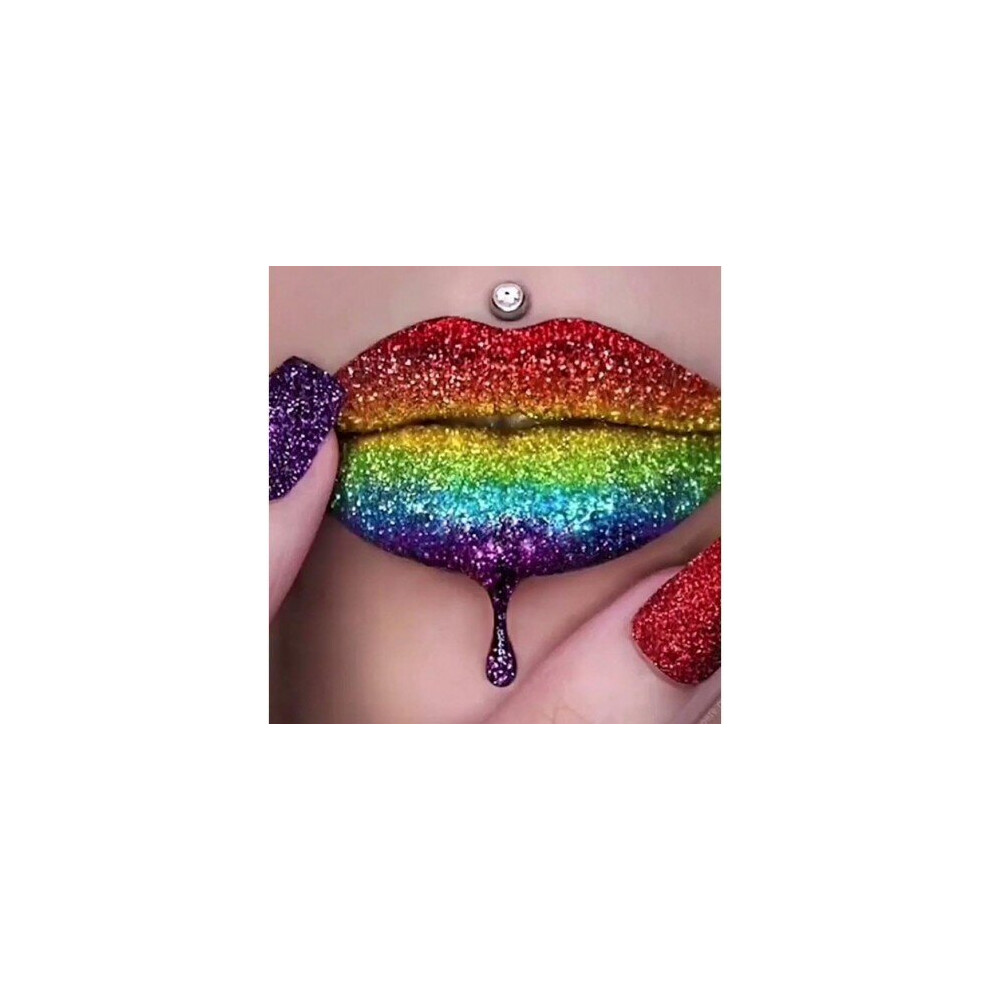 Watanablemarket Dazzling Girl Store Shimmer Glitter Lip Gloss Powder Palette Glitter Lipstick Cosmetic Makeup