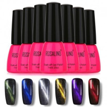 ROSALIND 7ML Frosted/Cat Eyes Top Coat Nail Gel Polish Nail Art Decoration Primer Soak Off Non-toxic Safe Nail Gel TSLM1