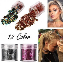 12 Colors Shimmer Loose Sequins Powder Face Body Glitter Paillette Nail Art Decor Makeup 5g