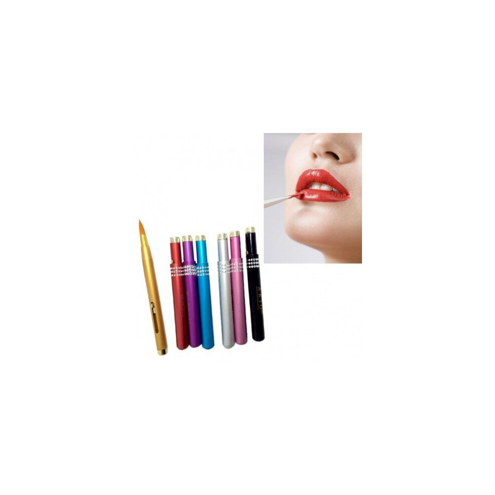 Watanablemarket Women's Fashion 1 Pcs Pinceis De Maquiagem Foundation Makeup Brushes Aluminum Portable Flexible Lip Brush Tool Random Color