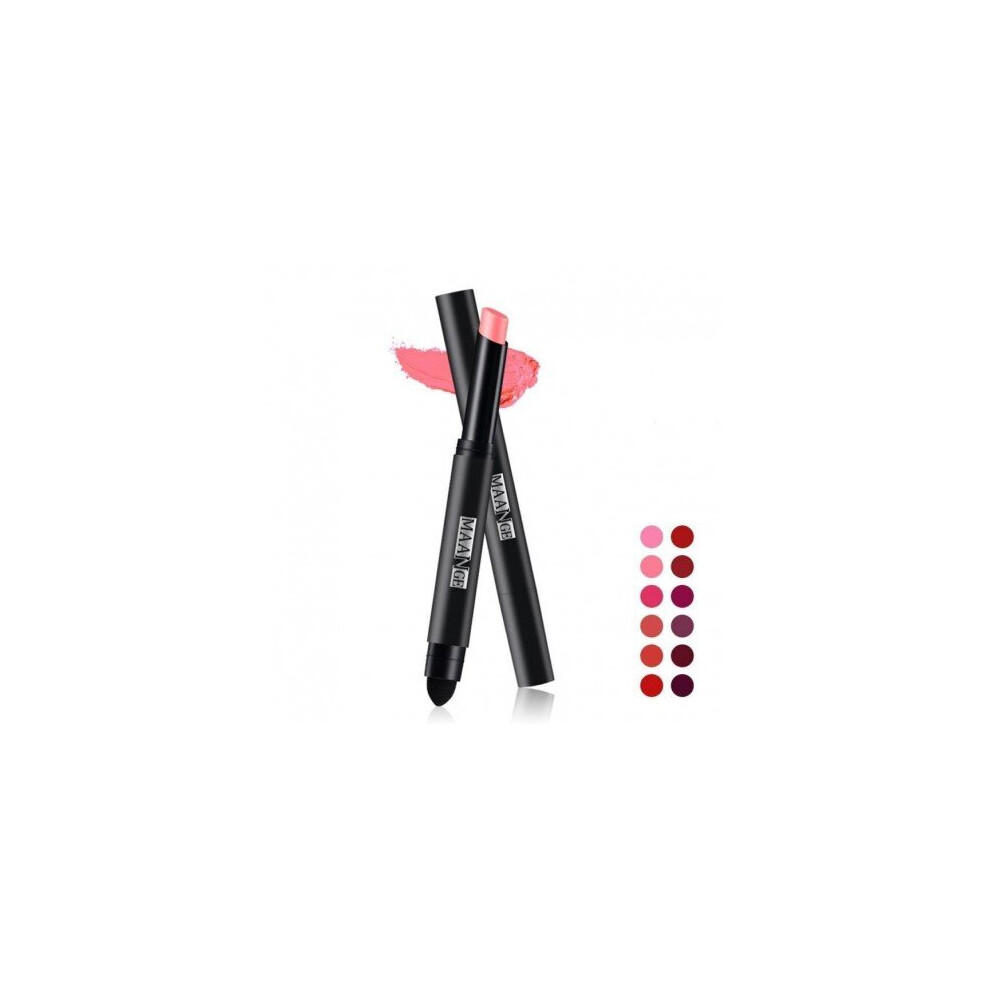 Watanablemarket 12 Colors Available Lip Stick Matte Lipstick Double Head Waterproof Matte Lipsticks Moisturize Lipsticks Pen Cosmetic Rouge Y2