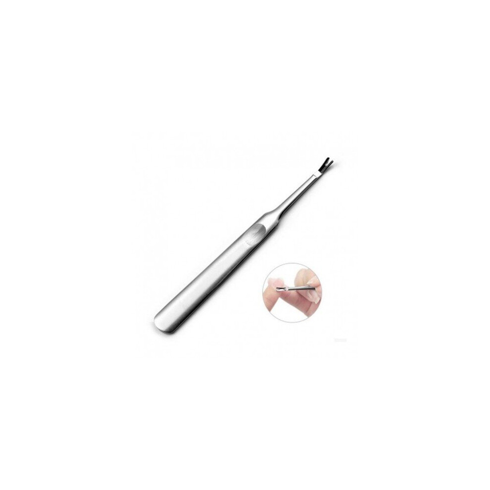 Watanablemarket Stainless Steel Cuticle Trimmer Nipper Pusher Nail Dead Skin Remover Tool Callus Fork Manicure Nail Art Tool