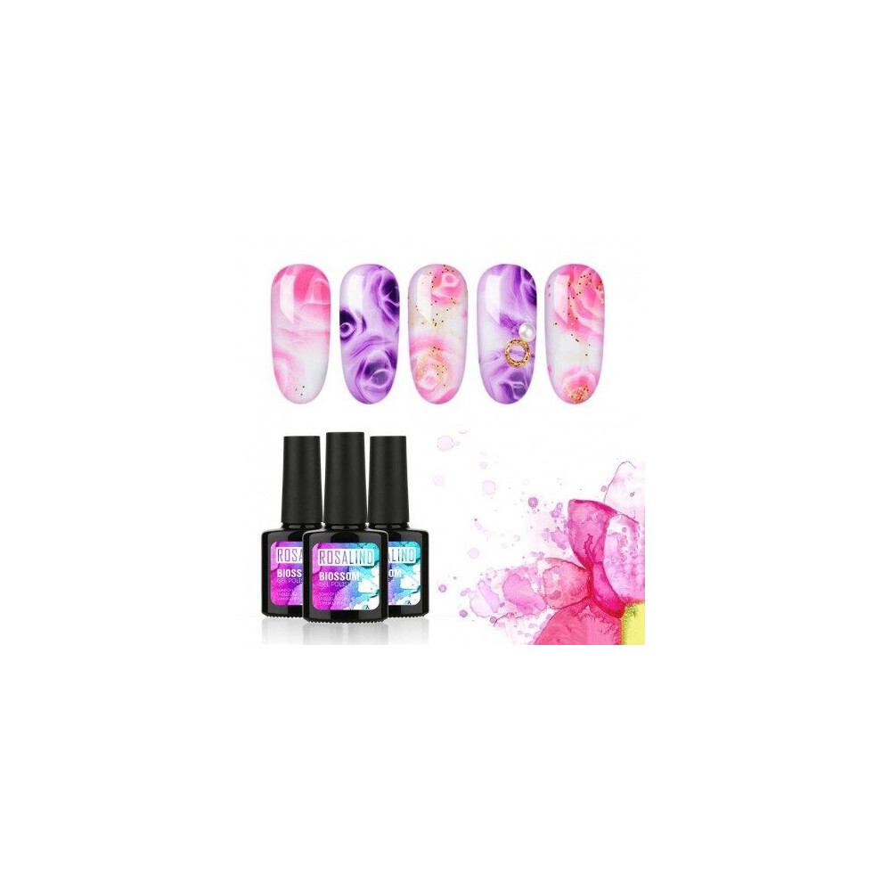 Watanablemarket Rosalind Brand Diy Nail Tools Gel Decoration High Quality 7Ml Pigment Colorful Flower Diy Blossom Uv Nail Gel Polish
