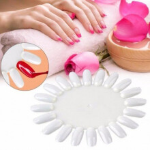 Natural 1PCS False Nail Tips Polish Color Card Template Display Tool Nail Polish Color Card Template Salon Nail Art Tools ACN