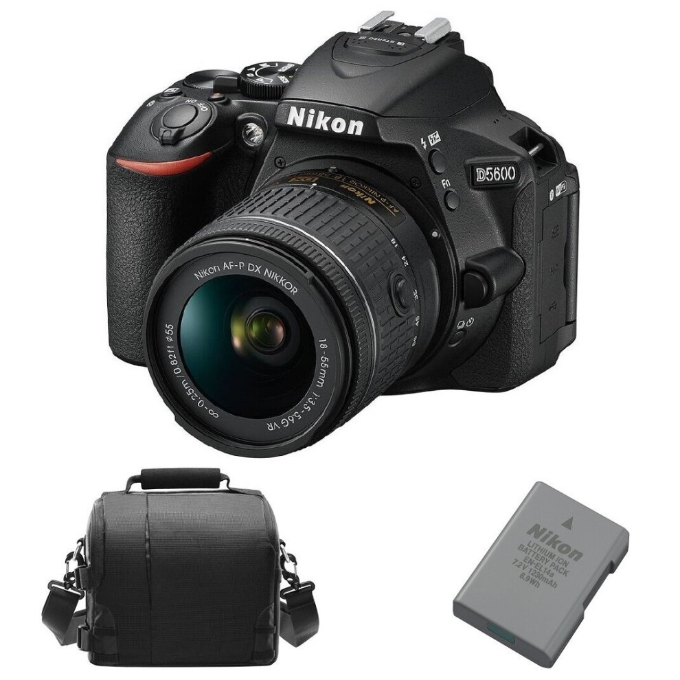 NIKON D5600 KIT AF-P 18-55MM F3.5-5.6G VR+camera Bag+EN-EL14A Battery