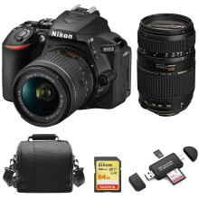NIKON D5600 KIT AF-P 18-55MM+TAMRON AF70-300mm+64Gcard+Bag+Card Reader
